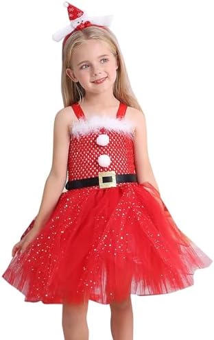 Sparkling Christmas Tule Dress for Girls