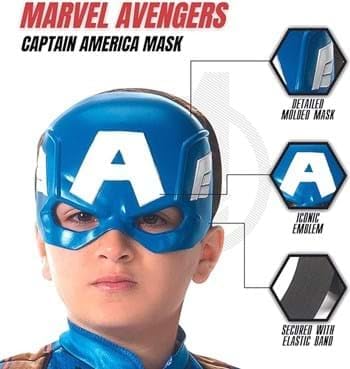 Captain Americas Half Mask - Fun Annotation - Captain Americas Mask for Kids