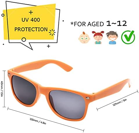 Sunovtibilities 12-Piece Neon Square Sunglasses for Kids