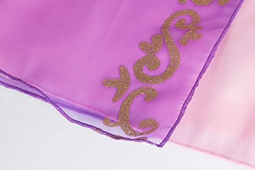 ReliBeauty Girls Costume Purple 6-7 with Accessories