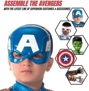 Captain Americas Half Mask - Fun Annotation - Captain Americas Mask for Kids