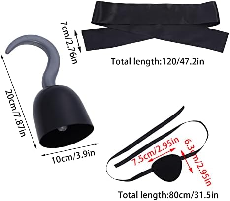 Complete Pirate Costume Accessory Set - 5 Pieces for Kids