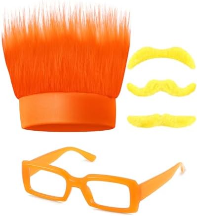 XunYee Orange Cosplay Accessories for Men - Headband Frames and Mustaches