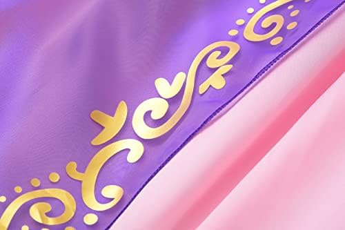ReliBeauty Girls Costume Purple 6-7 with Accessories