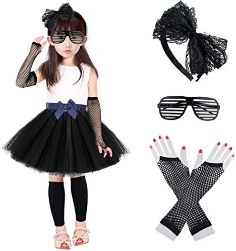 70s 80s 6-In-1 Party Costume Accessories for Kids
