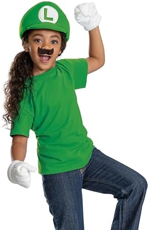 Disguise Mario Luigi Costume Kit for Kids Halloween Accessories