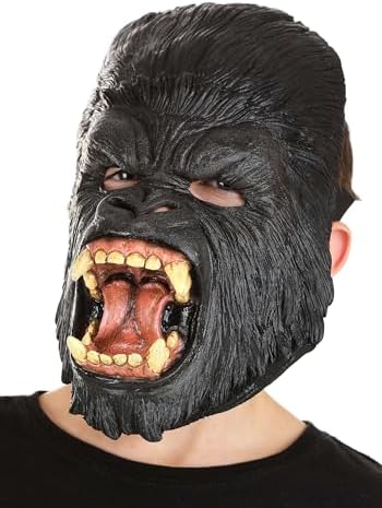 Scare Me Fun Costumes Scary Gorilla Mask for Kids Standard Black