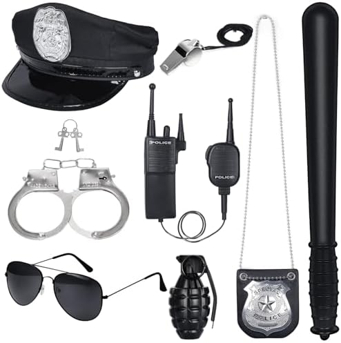 Quescu Police Costume Set for KidsPretend Play Accessories
