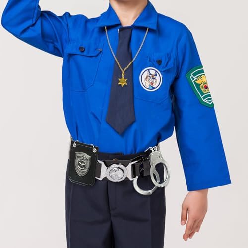 5 PCS Police Badge Handcuffs Toy Set for Kids