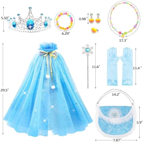Esvaiy Princess Dress Up Sets - Enchanted Setting for Kids 3-8