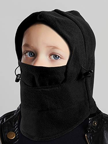 4-Piece Kids Balaclava Hat Set for Winter - Soft Windproof
