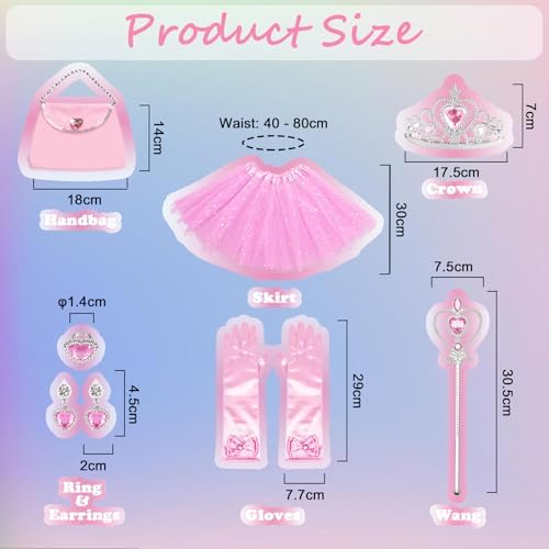 Princess Dress Up Accessories for Girls 3-8