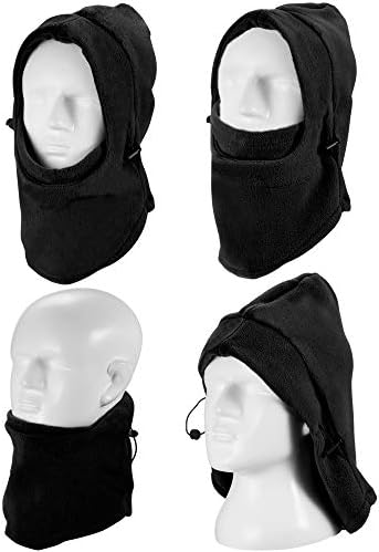 4-Piece Kids Balaclava Hat Set for Winter - Soft Windproof
