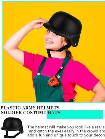 2 Pieces Plastic Military Hats Halloween Soldier Costume Army Party Supplies