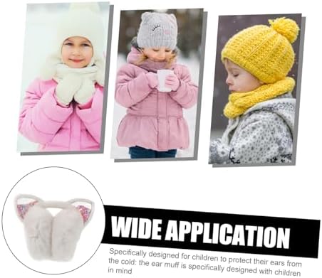 LIFKOME Winter Warm Earmuffs foldable stretch cat ears for children