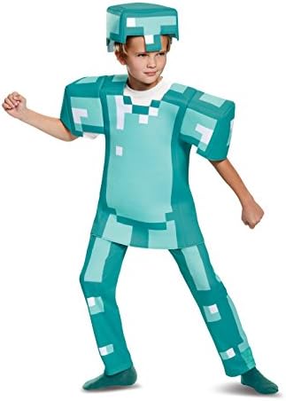 Exclusive Officially Licensed Minecraft Diamond Armor Halloween Costume for Kids