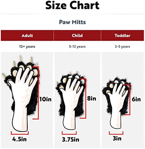 Lazy One Animal Paw Mittens for Adults Kids Soft recalled now