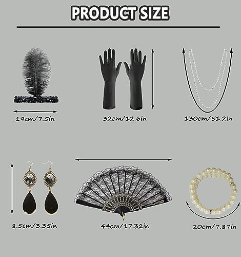 Tahonuss 1920s Flapper Accessories for Girls