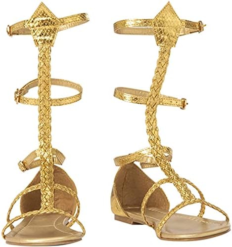 Rubies Childs Costume Gladiator Sandals Small Gold - Fun for Kids