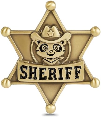 Sturdy Metal Sheriff Badge for Kids