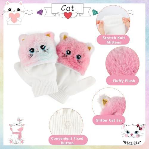 Girls Winter Hat glove Set
