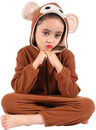 Monkey Onesie Costume for Boys and Girls Ages 3-14