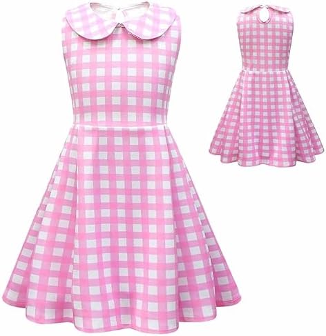 Little Miss 50s Pink Plaid Dress Set