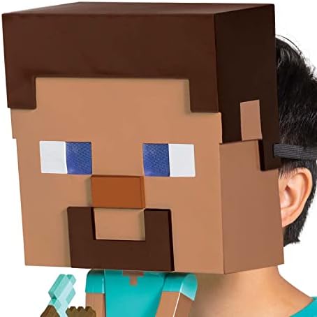 Minecraft Steve Costume Mask Official Mega Mask Kids Child Size