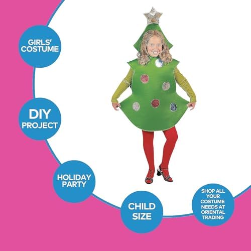Fun Express Kids Christmas Tree Costume - 1 Piece