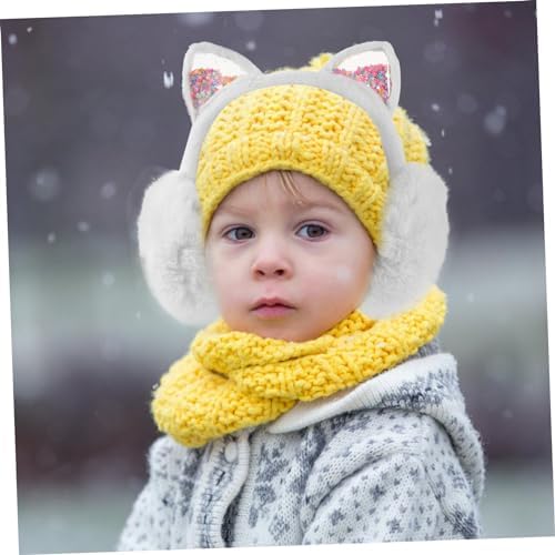 LIFKOME Winter Warm Earmuffs foldable stretch cat ears for children