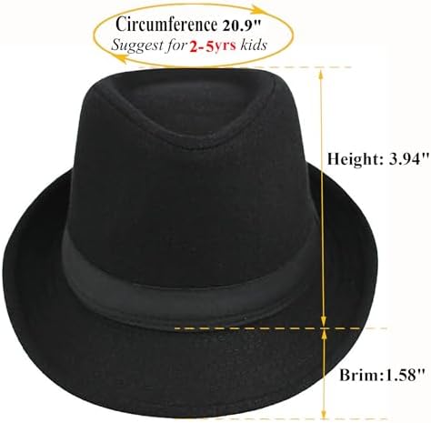 UTOWO Boys felt fedora hat