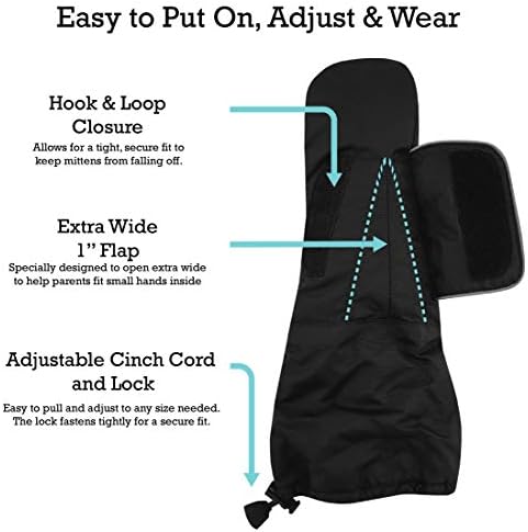 NIce Caps Kids Waterproof Snow Mittens - Elbow Length Insulated