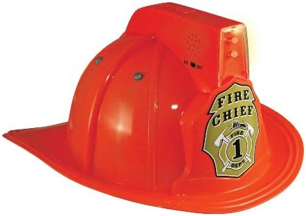 Aeromax Jr Fire Fighter Red Helmet with Lights Siren