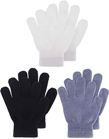 EBOOT Kids Full Fingers Knitted Gloves Winter Warm Mitten