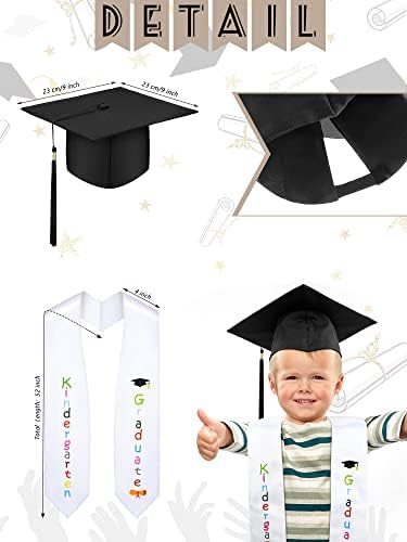 White Black Graduation Sash Cap