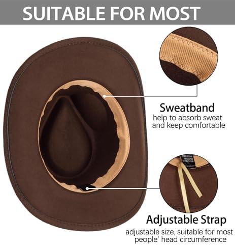 Vikodah Kids Western Cowgirl Fedora Hats for 3-7yr Boys Girls