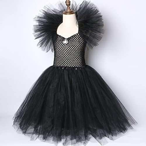 Girls Witch Costume with Horns Wings for Halloween