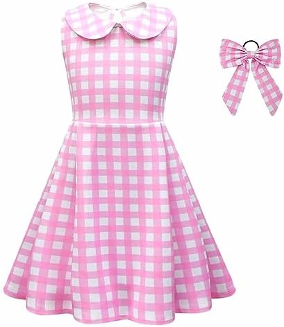 Little Miss 50s Pink Plaid Dress Set