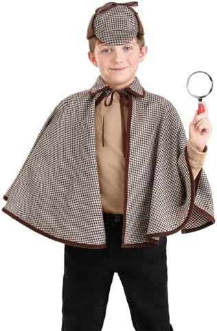 Kids Detective Costume Kit Halloween Houndstooth Accessories for Kids Detectives