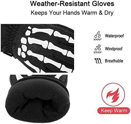 Cotton Kids Snow Ski Gloves Waterproof Windproof Warm Durable