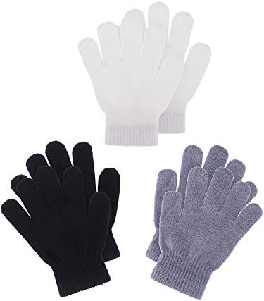 EBOOT Kids Full Fingers Knitted Gloves Winter Warm Mitten
