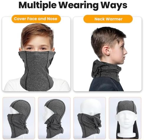 Kids Balaclava Ski Mask - Windproof Breathable for Boys Girls