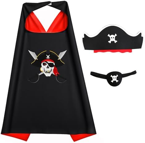 Rio Rand Cartoon Pirate Satin Cape