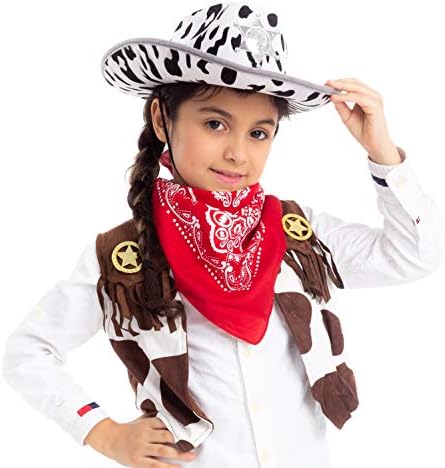 Halloween Spooktacular 2-Piece Felt Cowboy Hats for Kids Adults