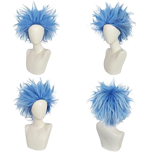 Distinct Blue Anime Wig for Cosplay Halloween Party and More