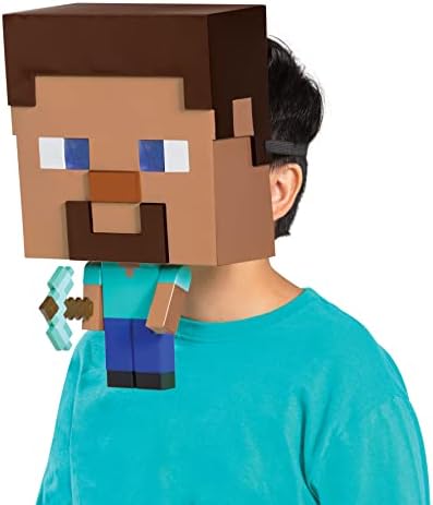 Minecraft Steve Costume Mask Official Mega Mask Kids Child Size