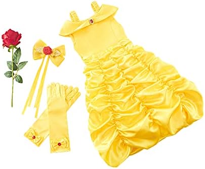 JiaDuo Princess Costume Accessories Halloween Hair Bow Glove Set