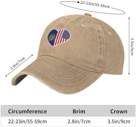 I Love America and Nebraska Durable Sun Hat