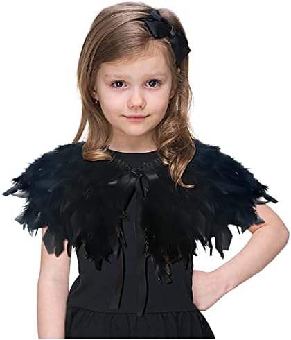 LVOW Kids Black Flakes Gothic Shawl - Halloween Party Costume