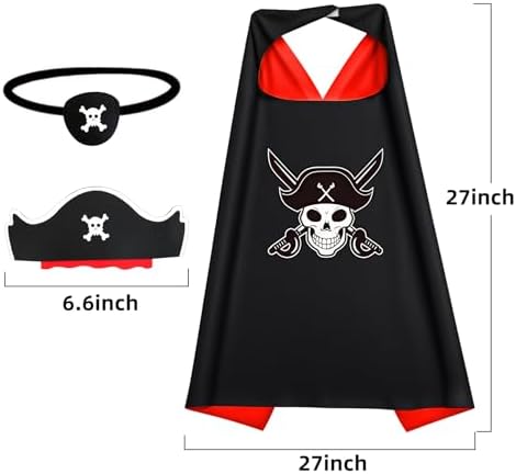 Rio Rand Cartoon Pirate Satin Cape